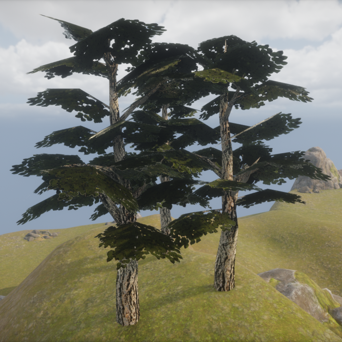 Dark Tree - Set of 3 Trees ++ Dunkler Baum 3er Set