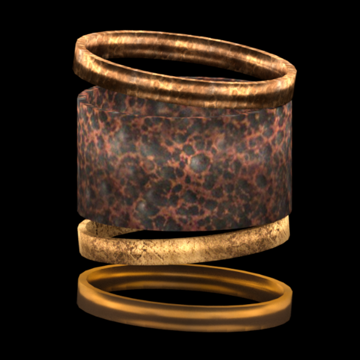 Chunky Stacked Bangles Copper - L