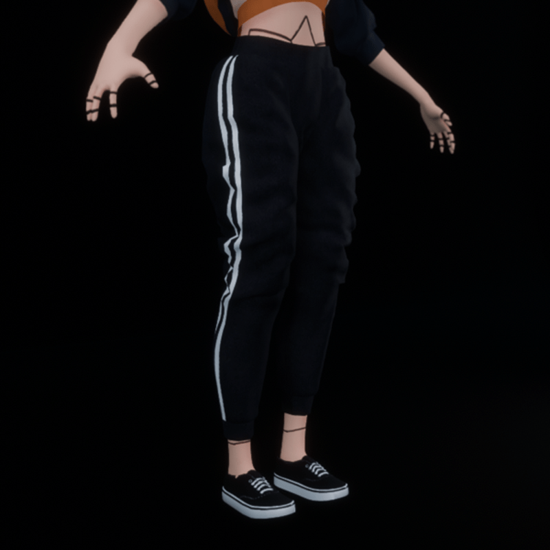 Black Baggy Jogging Pants