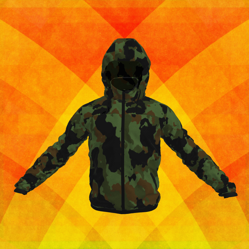 Men Windbreaker Jacket Dark Camo