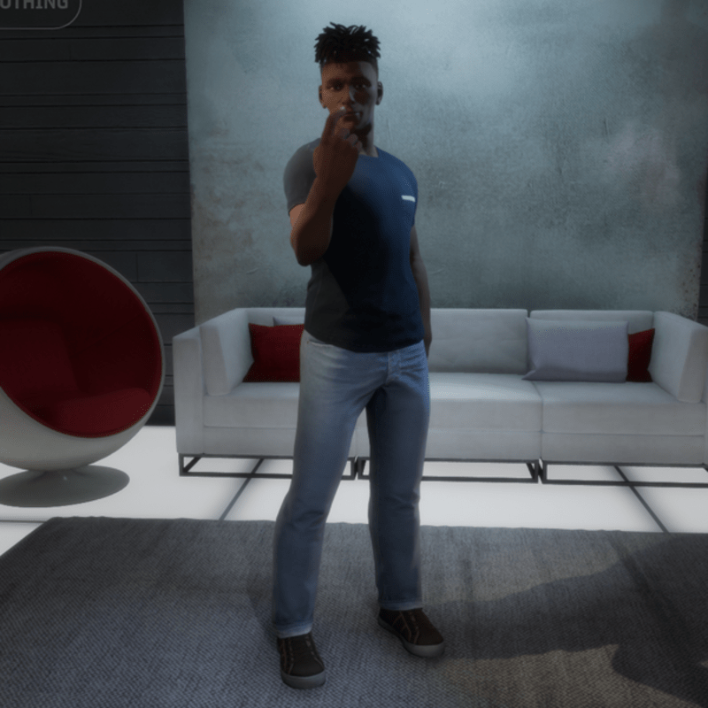 VA Come emote (Male)