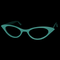 women's cat eye glasses aqua