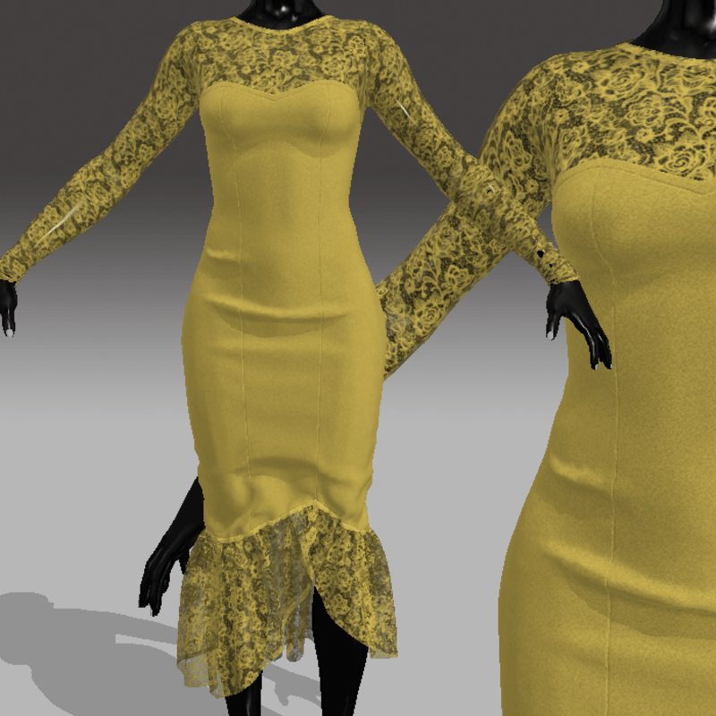 AV2 - Lace Mermaid Formal Dress