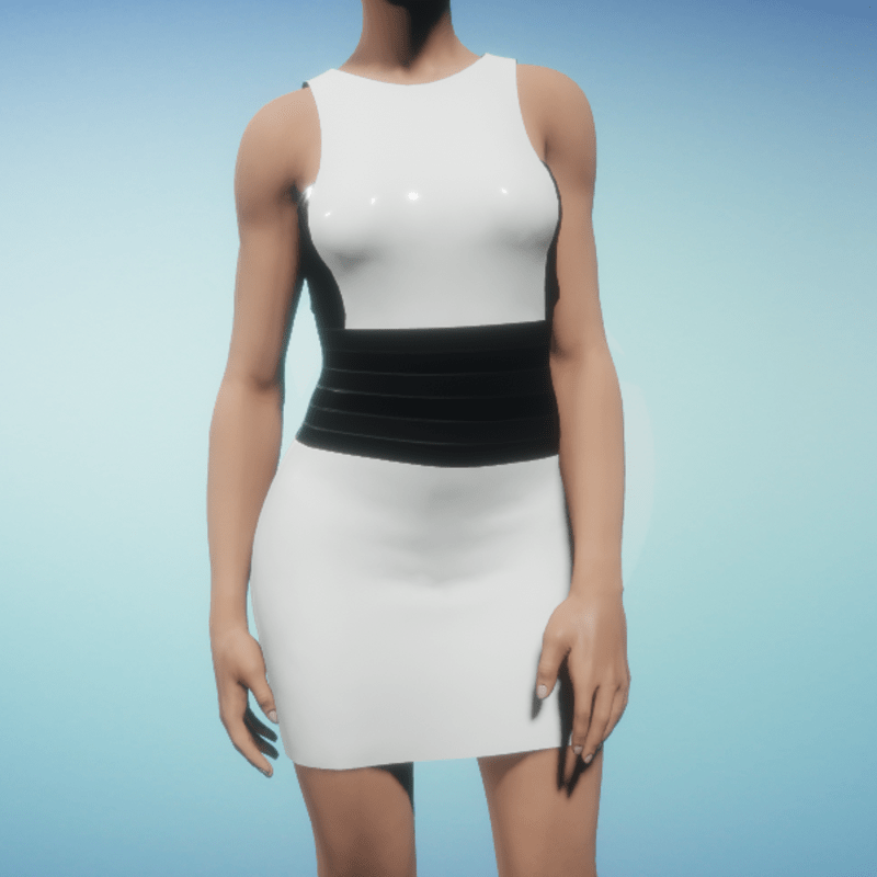 Striped Vinyl Mini - White and Black