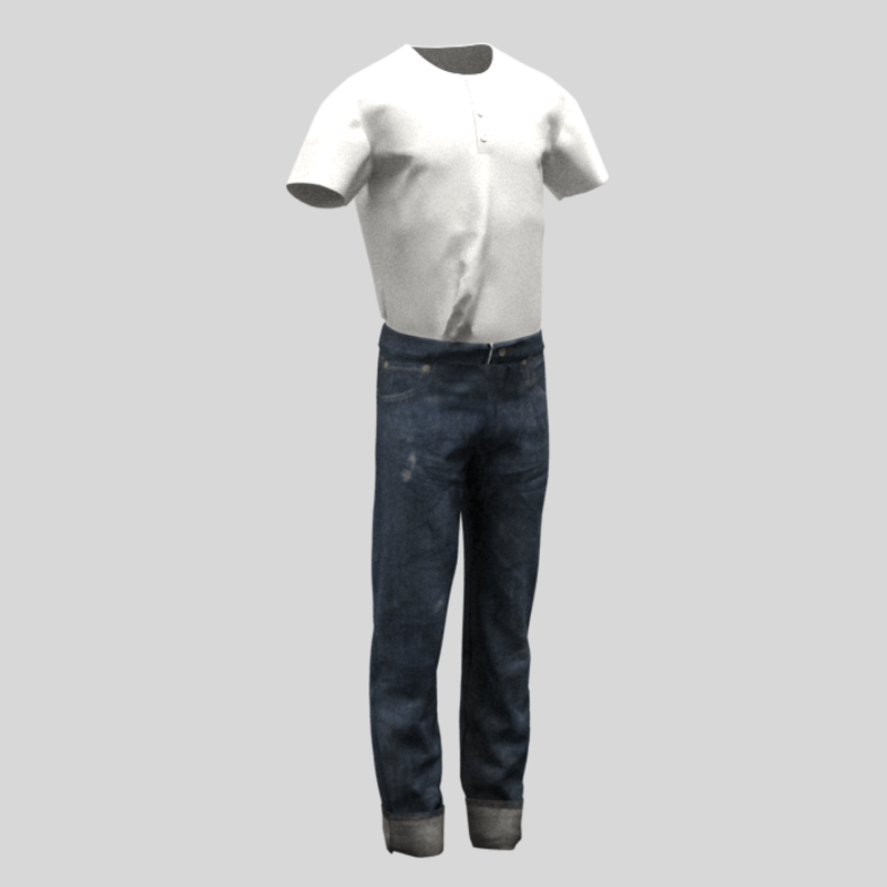 male jeans and t-shirt