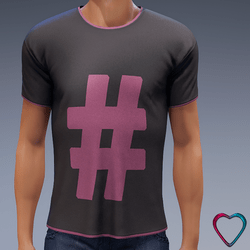 Men TeeShirt - Hash sign