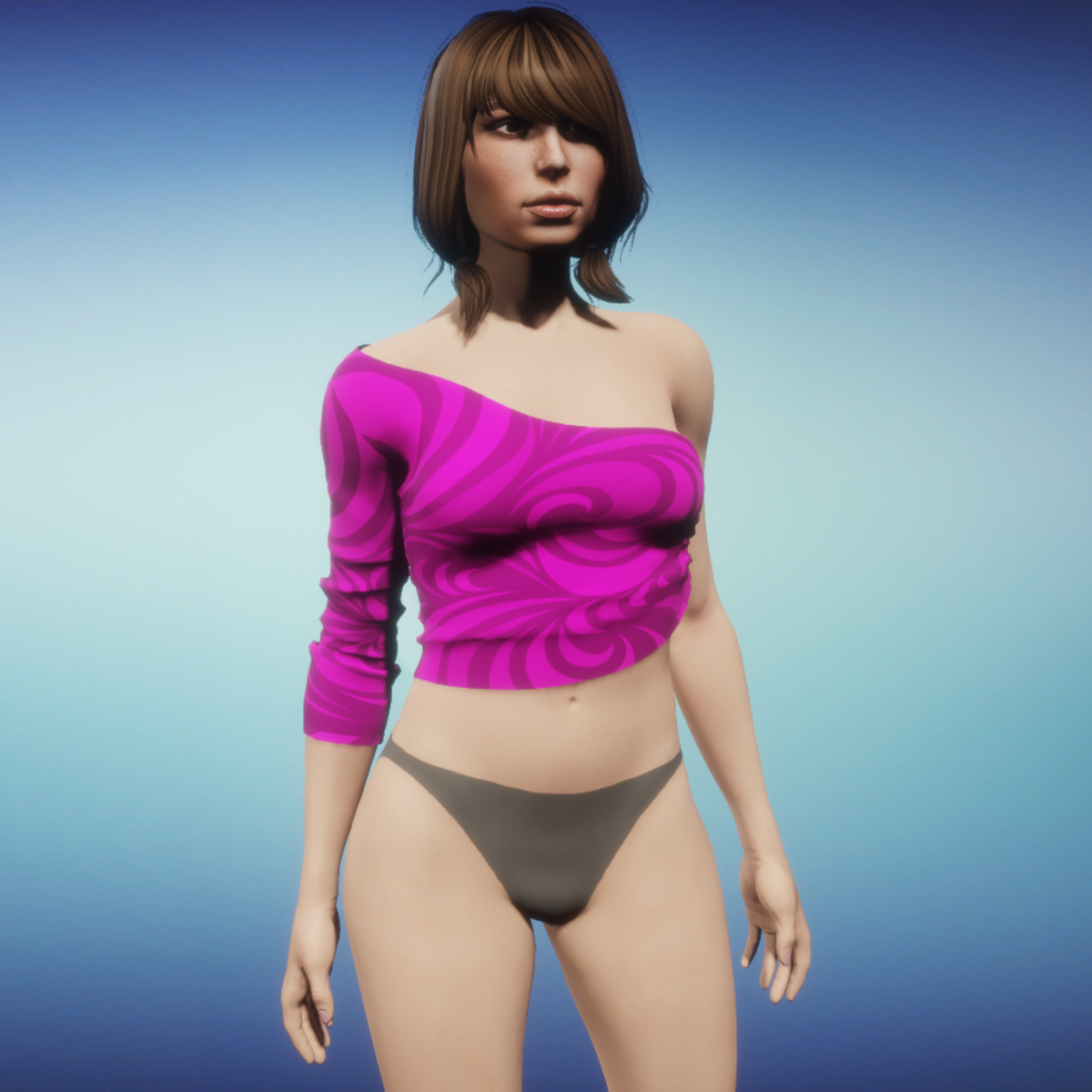 Top Valentina pattern pink