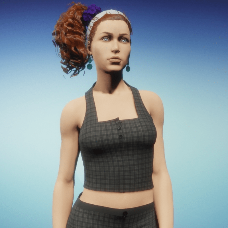 Womens Racer Back Tank - plaid