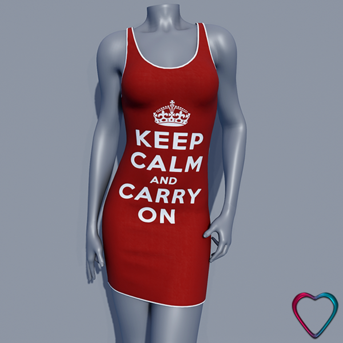 Keep Calm Dress - Carry On - Red