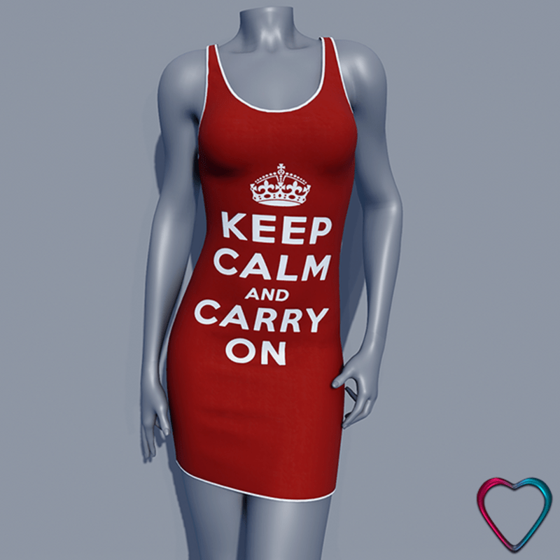 Keep Calm Dress - Carry On - Red