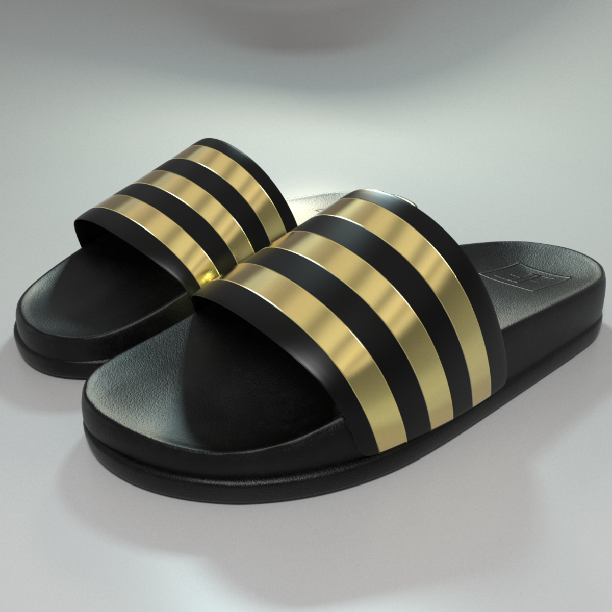 Sliders shoes Gold Stripes male