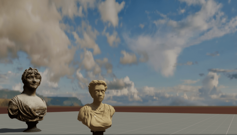 dramatic dusty mountain skybox