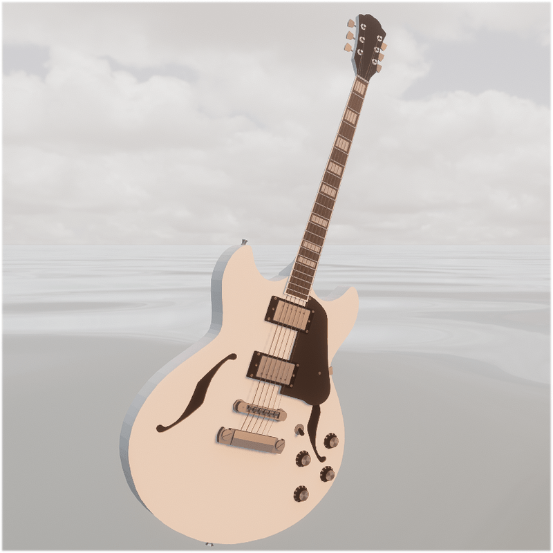 Jazz/Blues Guitar White (Scene-Object)