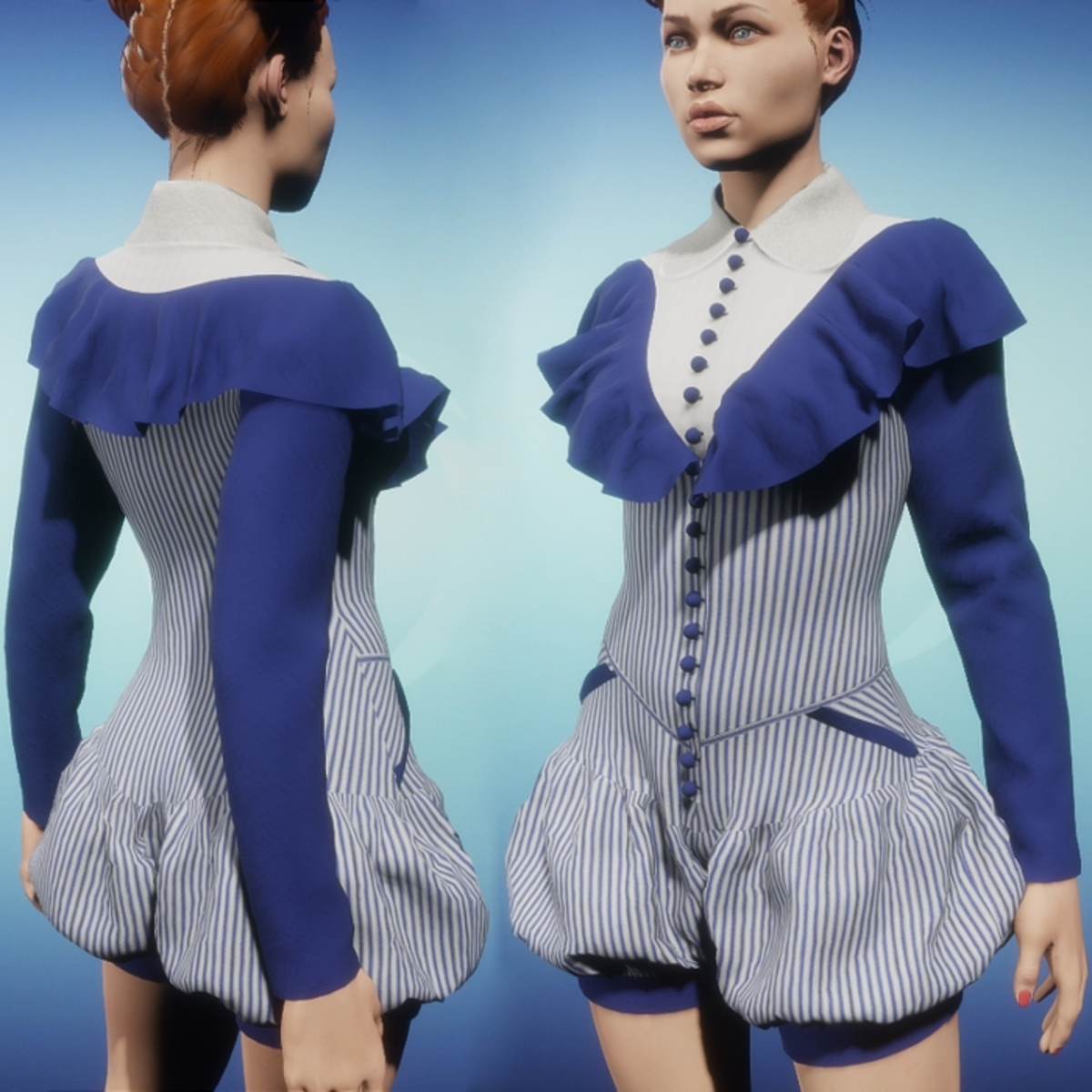 Lolita Romper - Blue