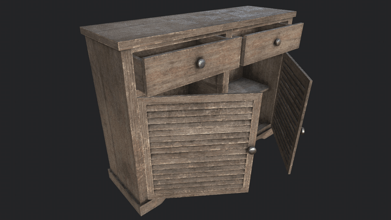 Wood Cabinet 1