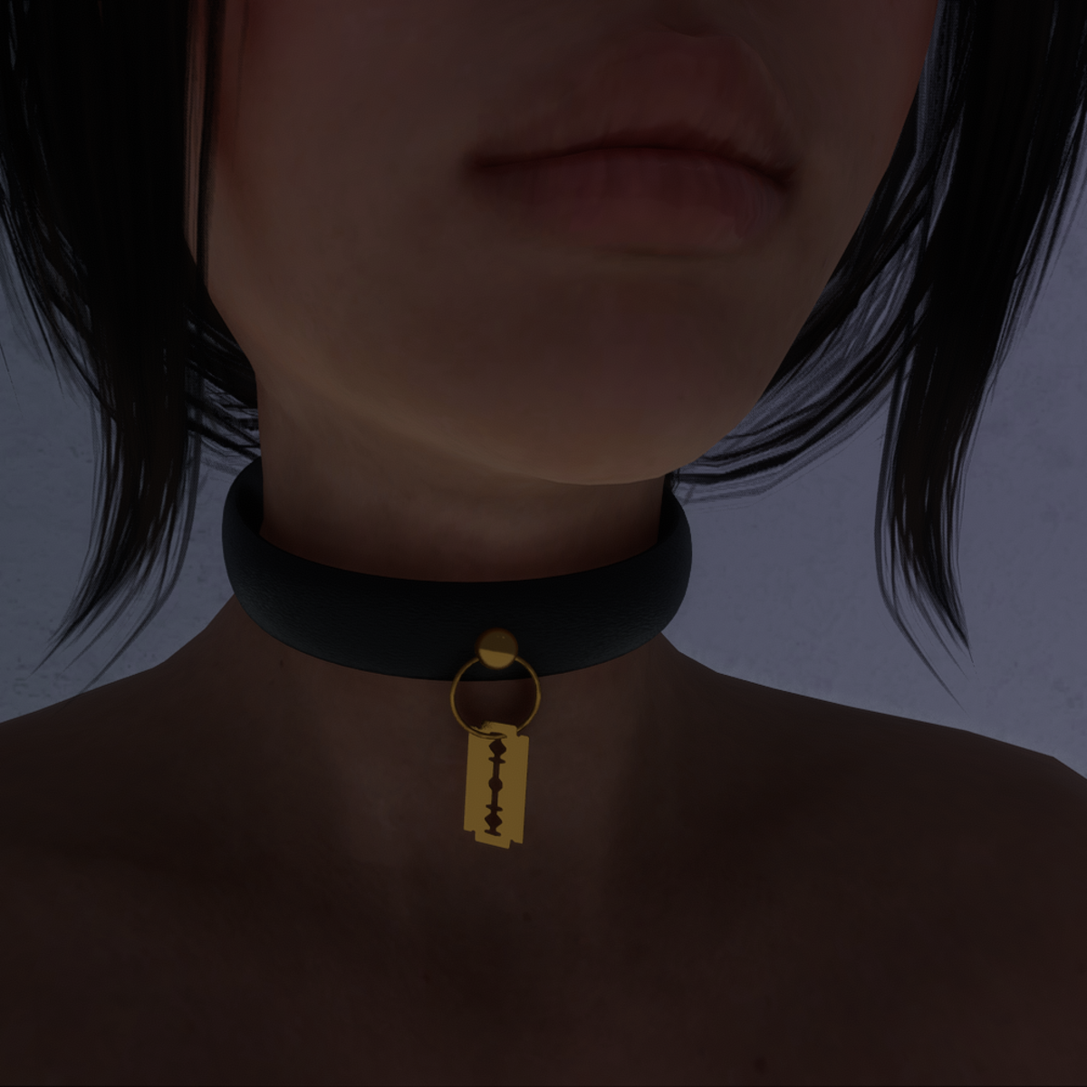 Razor Blade Choker (Gold)