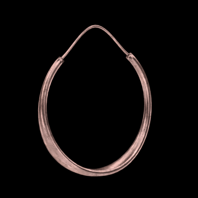 Lazy Hoop Earrings - Copper