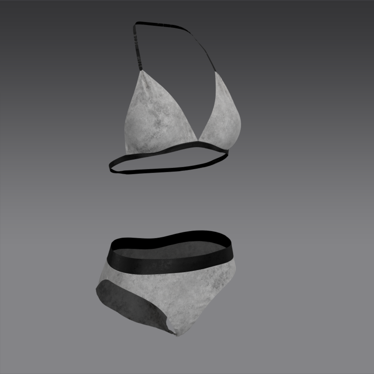 Undies leather rough gray