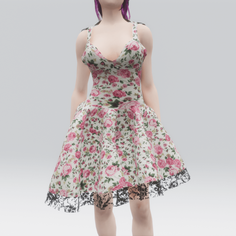 Butterfly Rose Dress