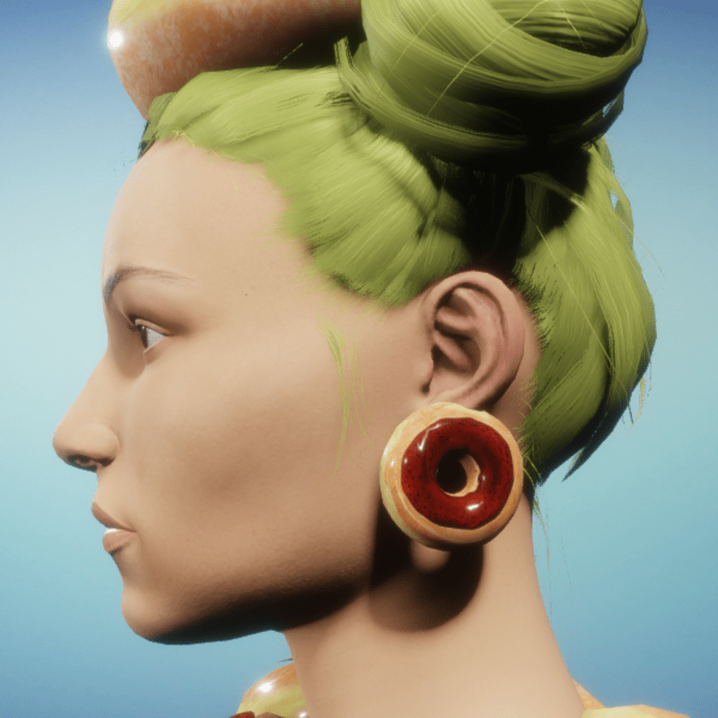 Doughnut Earrings -Strawberry