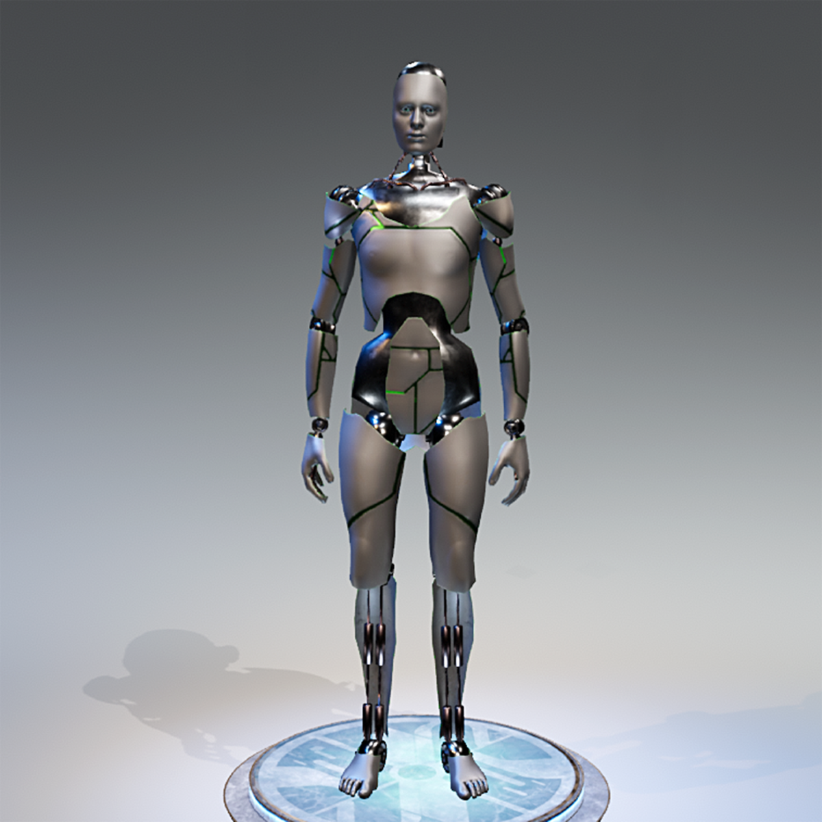 TKA Droid Avatar - Green Emissive Animation