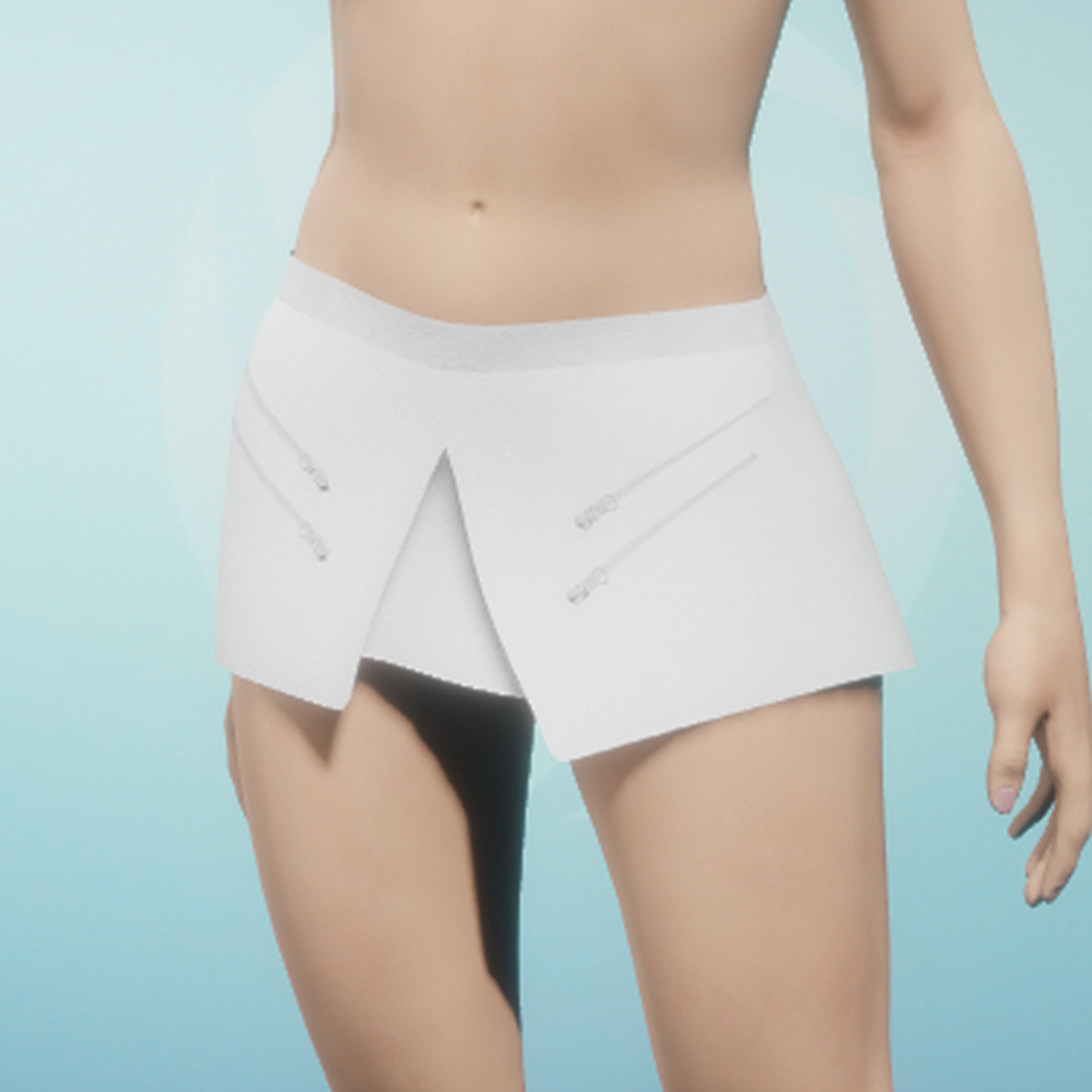 Mini Skirt Leoni leather white