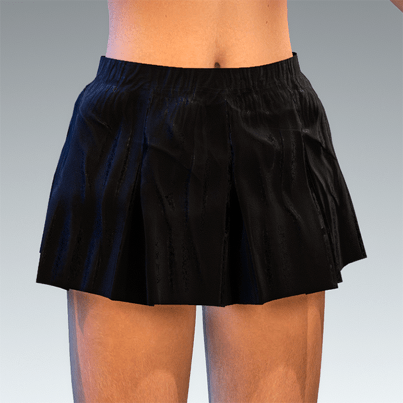 Folded Schort Skirt Black