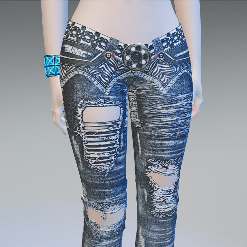 Buckle Poison-Black Zebra Low-Rise Drifters Ripped & Stressed Jeans - Female