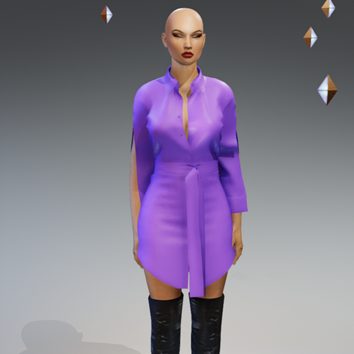 Shirt Top ---- purple