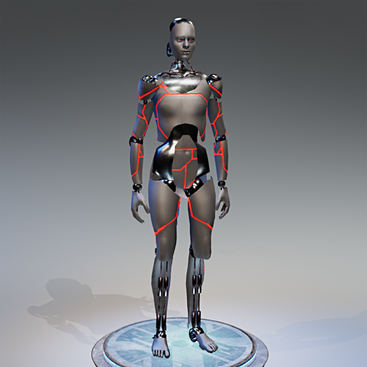 TKA Droid Avatar - Red Emissive Animation