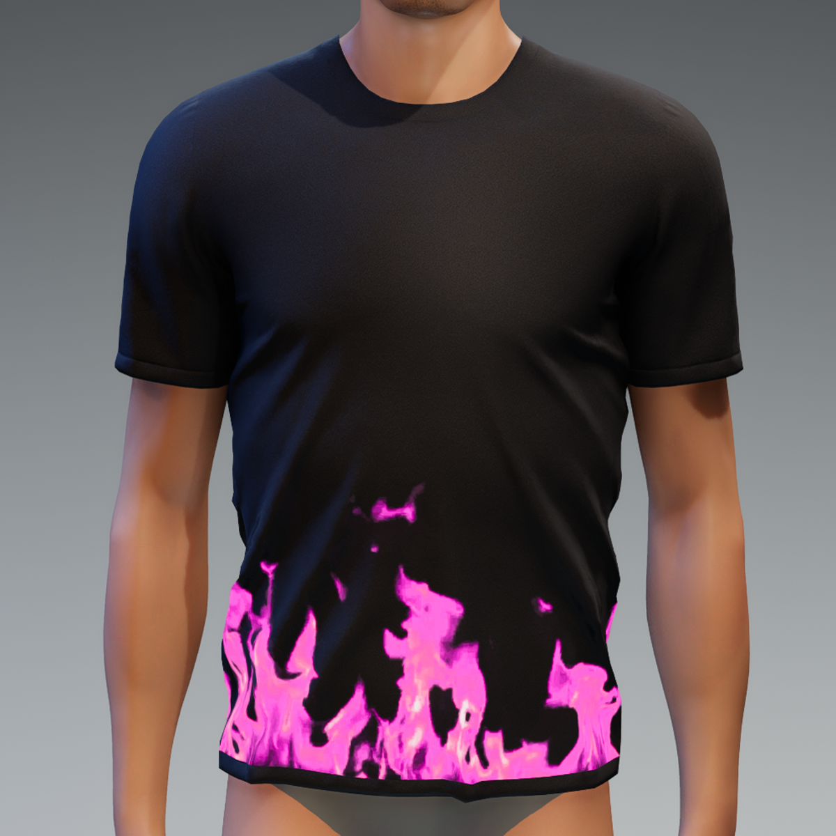 Tshirt with Glowing Animated Fire (Unixes)