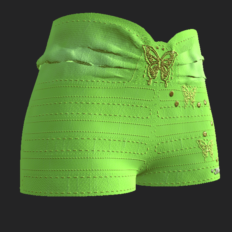 BFY SHORT DENIM LIGHT GREEN
