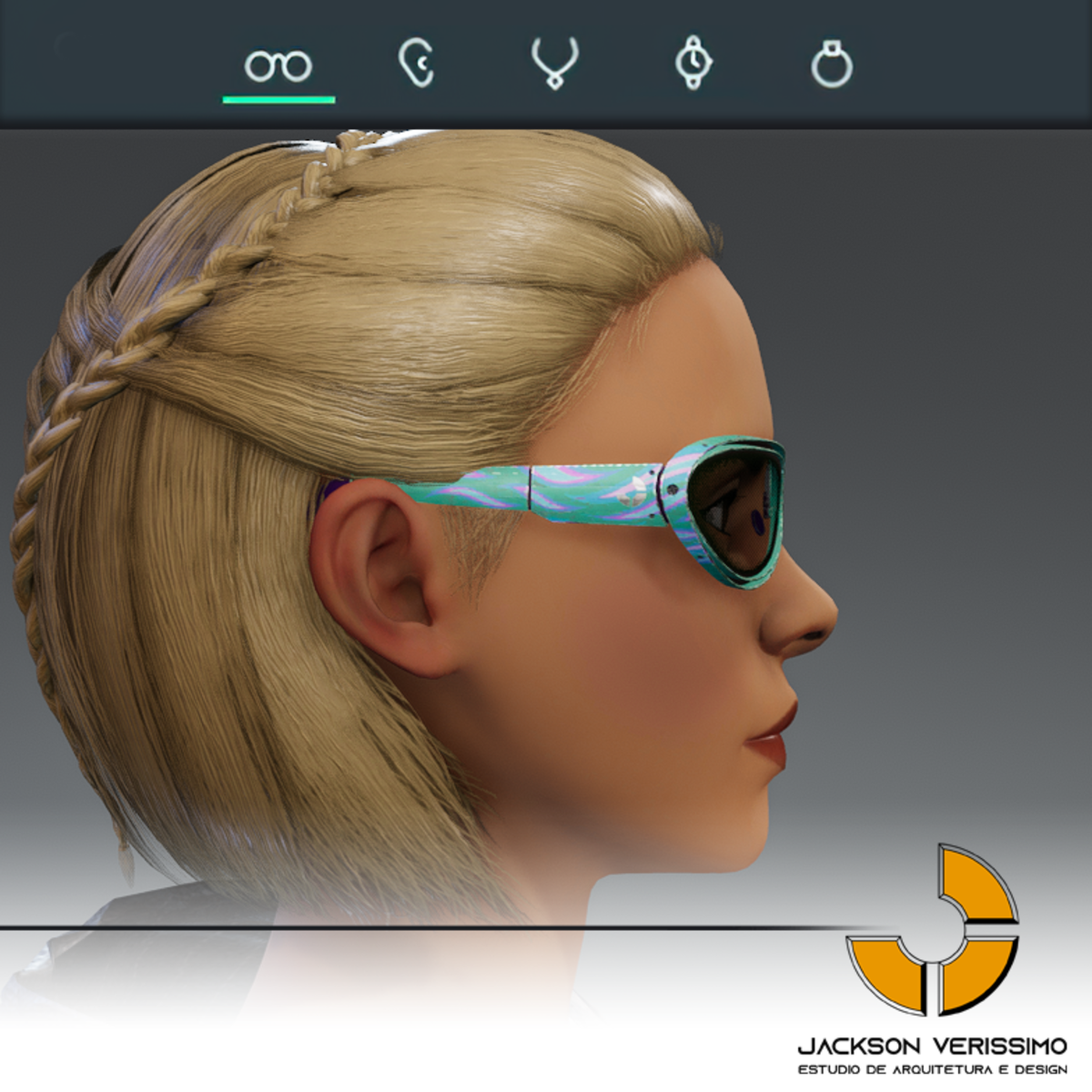 Janeiro Glasses- Green 2 Metal with flames