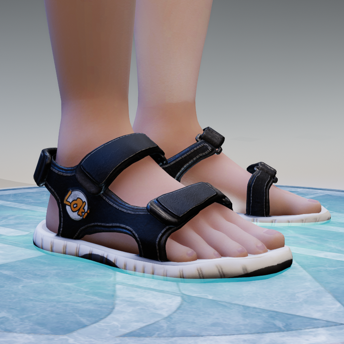 Loki Sandals - Black & White