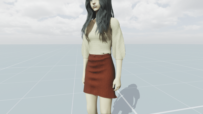 DoppShop - Corduroy Skirt x Sweater Set