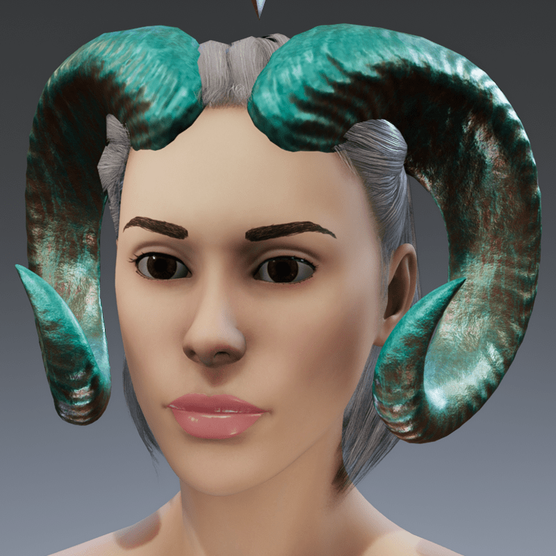 Spirit Of The Ram (Horns) - Tarnished Bronze