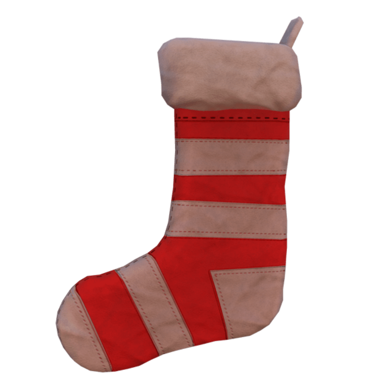 Red and White Christmas Sock