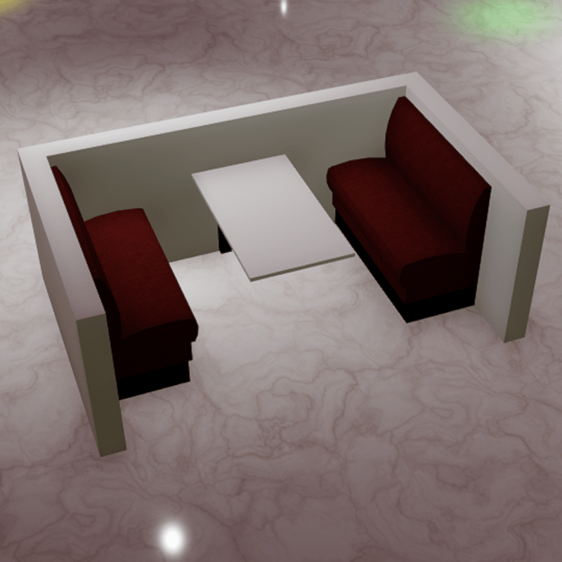 Restaurant/Club Seating Booth