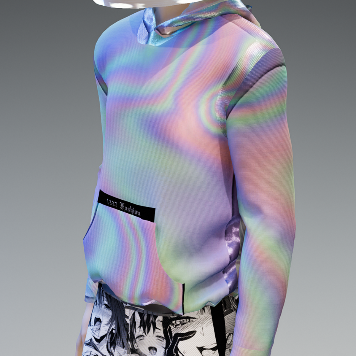 Rainbow Reflective Holographic Hoodie