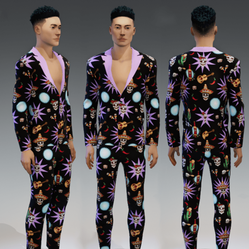 Suit Muertos lilac male 2.0