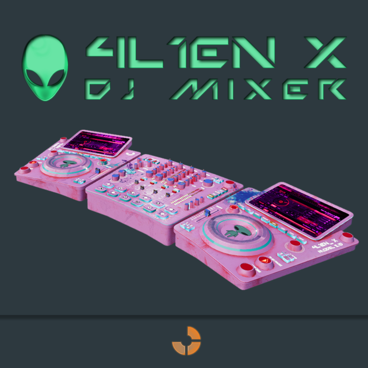 DJ mixer 4L1EN_X model 3.1D Pink