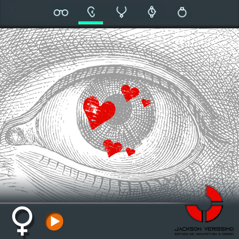 Contact Lens- Animated Hearts