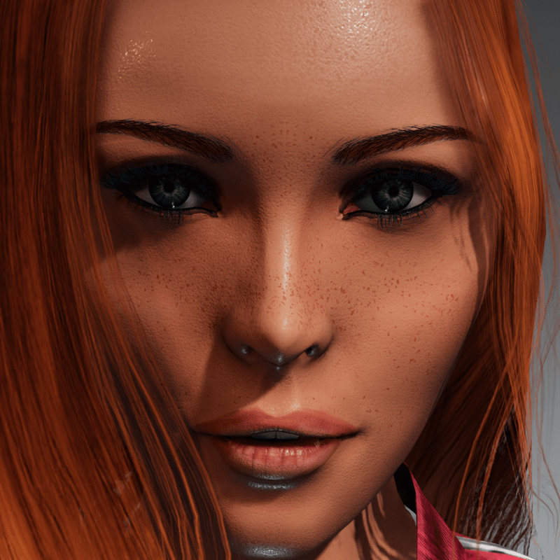 Irene Head with wet skin (eyeliner) for Kismet Body by Apocalypse Bunnies