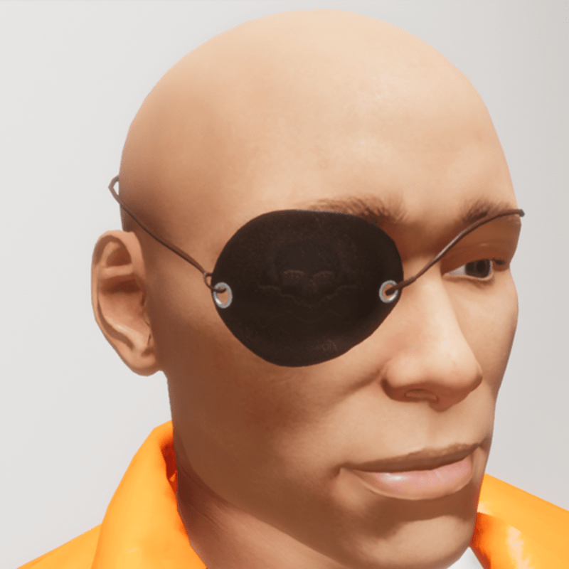 Pirate Jolly Roger Eye Patch - Male