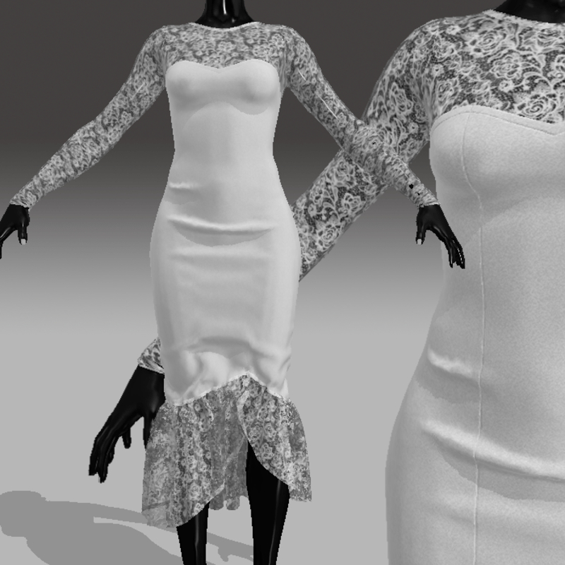 AV2 - Lace Mermaid Formal Dress