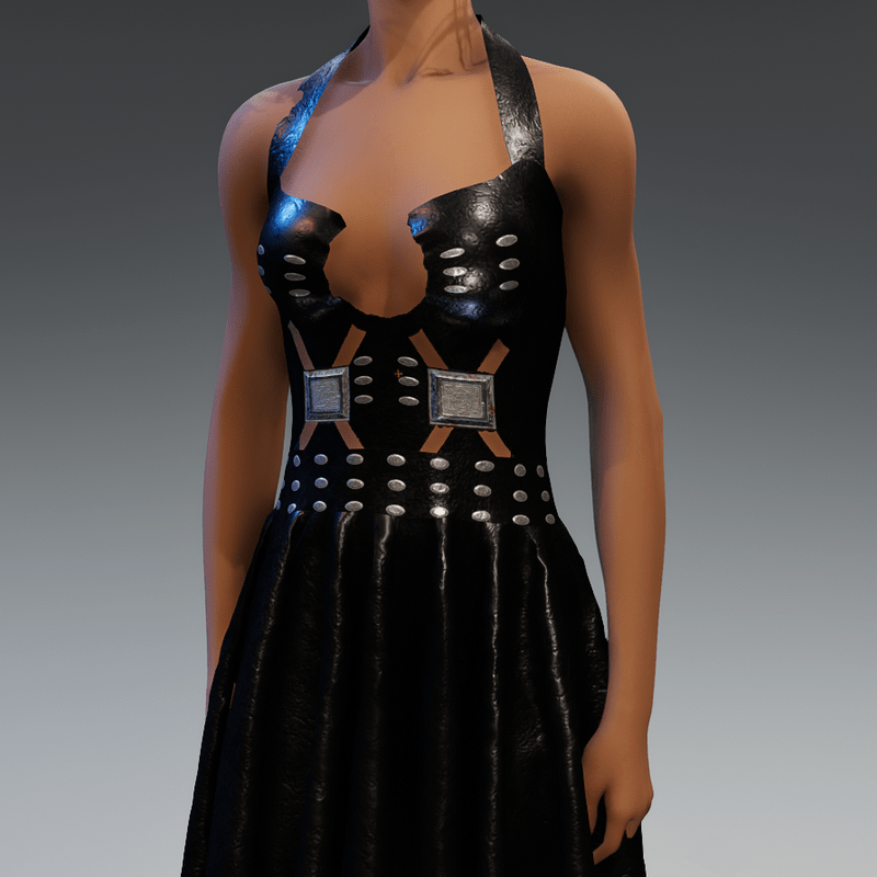 Leather Hard Rock Dress
