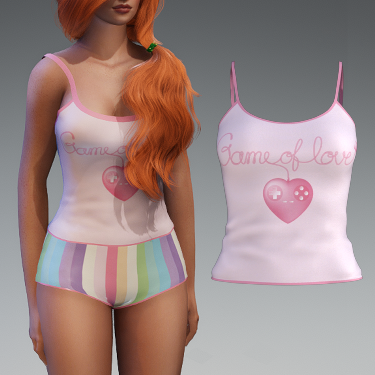 :::LYNX::: Game Girl Pjs - Top