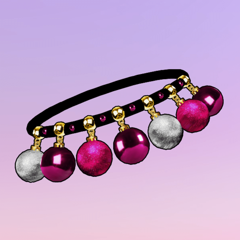 Ornaments Choker Pink Silver