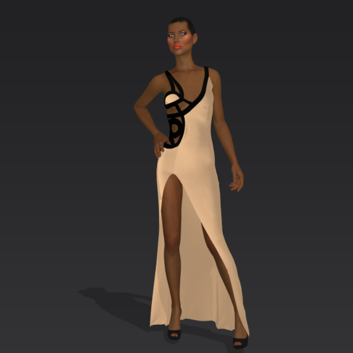 Amida black salmone "Elisea Carter"