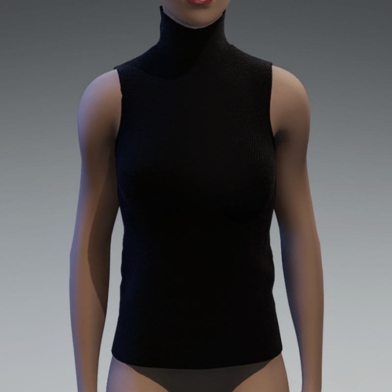 Black turtle neck top